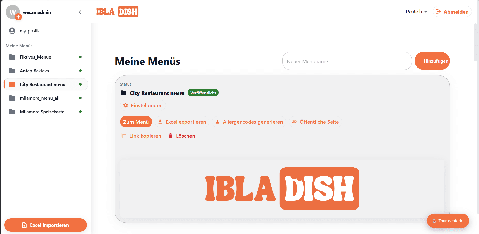 ibladish Plattform Desktop View