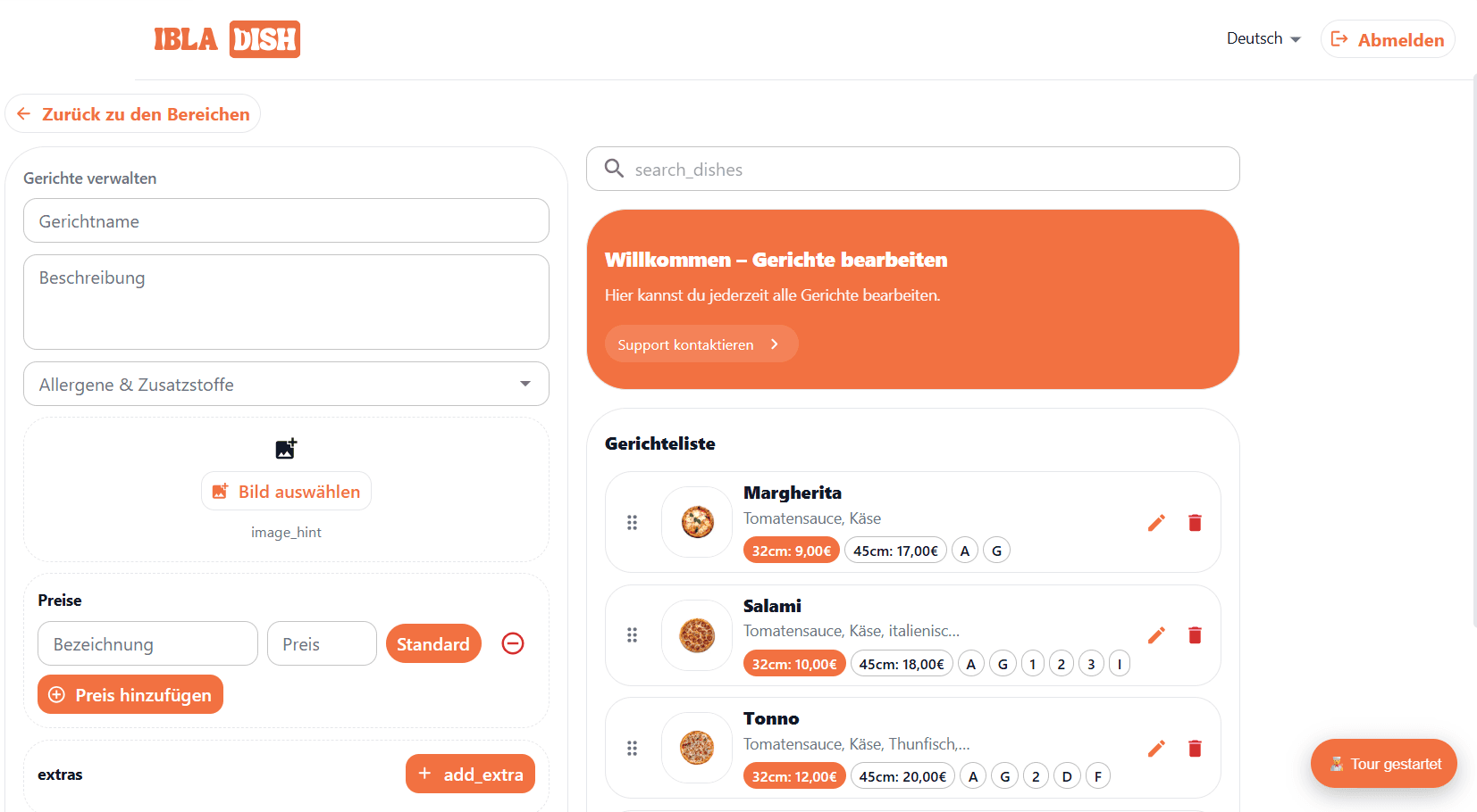 ibladish Plattform Detail View